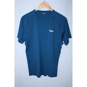 RAB Men's Medium Blue Short Sleeve Crew Neck Force SS Tee